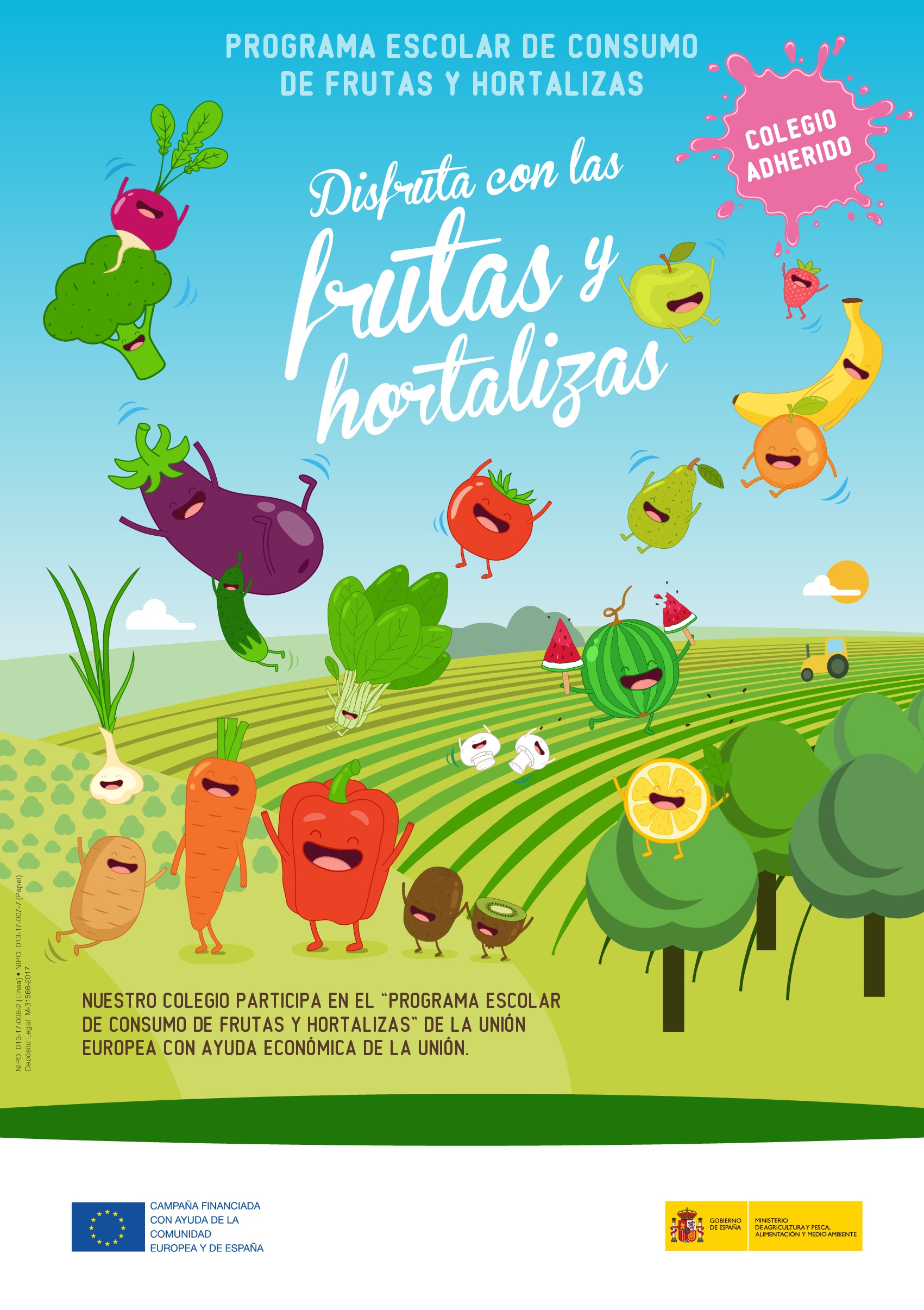 CARTEL FRUTAS Y HORTALIZAS PROGRAMA ESCOLAR 001